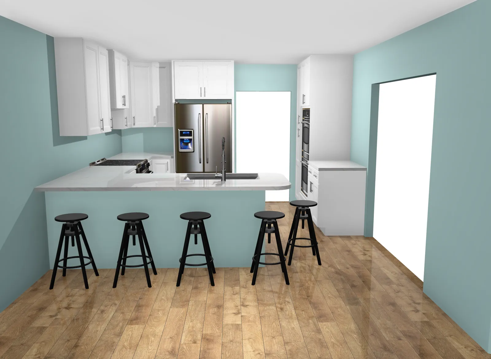 3D kitchen design by Truline Interiors